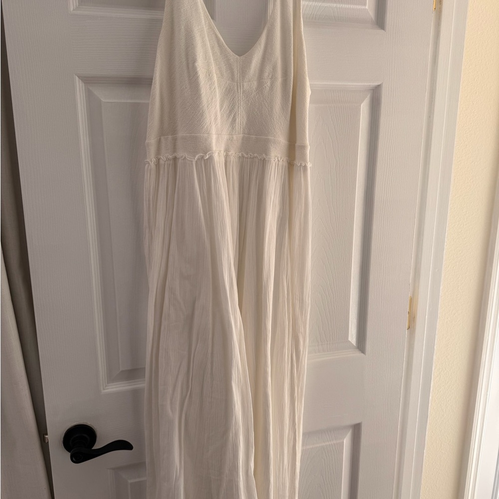 Anthropologie Ivory Maxi Dress